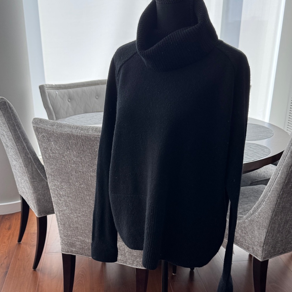 Athleta Classic Black Cowl Neck Sweater